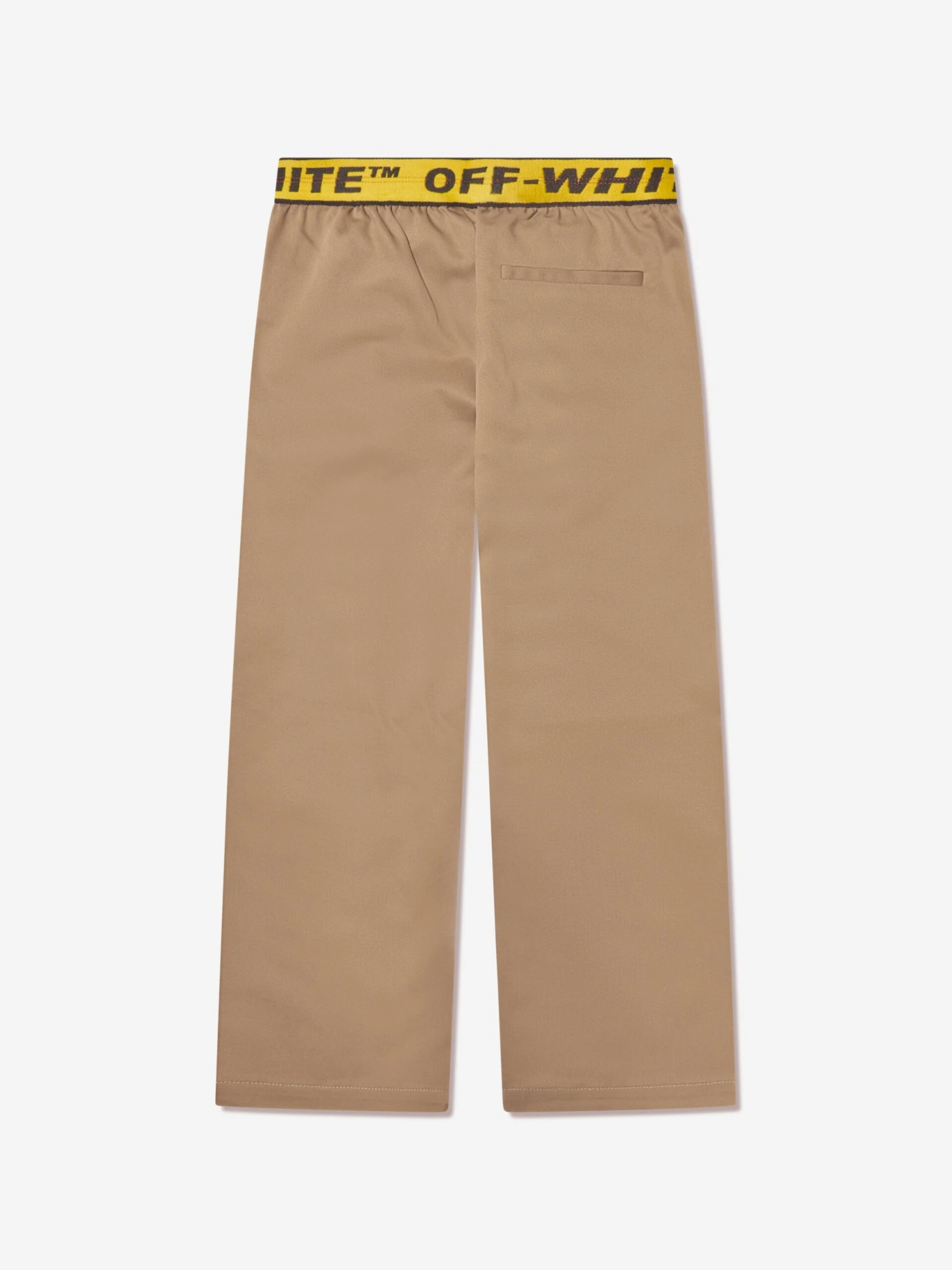 Off-White Boys Logo Industrial Chino Trousers In Beige 2 Off-White Boys Logo Industrial Chino Trousers In Beige - Image 2