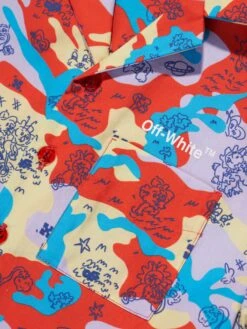 Off-White Boys Puzzleflage Bowling Shirt In Multicolour 6 Off-White Boys Puzzleflage Bowling Shirt In Multicolour -Childrens Clothing Store OFFS3032 38401 3