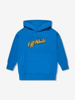 Off-White Boys Baseball Logo Hoodie In Blue
