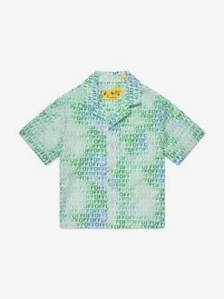 Off-White Boys Off Stamp Shirt In Multicolour