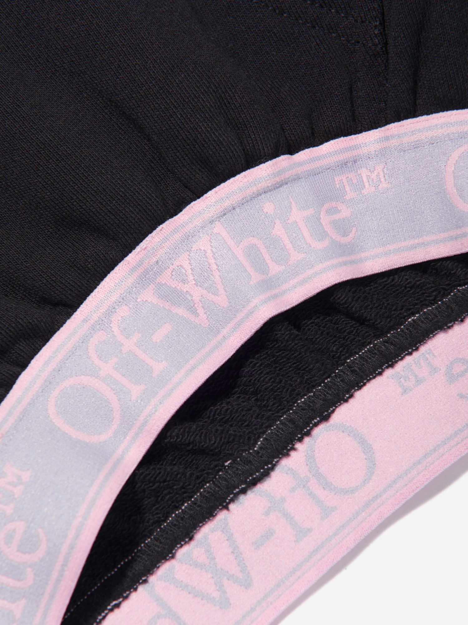 Off-White Girls Bookish Logo Band Cropped Hoodie In Black 5 Off-White Girls Bookish Logo Band Cropped Hoodie In Black - Image 5