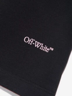 Off-White Girls Bookish Logo Band Skirt In Black 16 Off-White Girls Bookish Logo Band Skirt In Black -Childrens Clothing Store OFFS4068 BLACK LILAC 3
