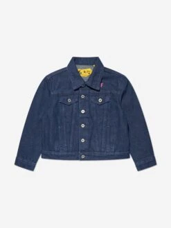 Off-White Girls Off Stamp Denim Jacket In Blue