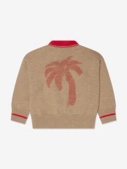 Palm Angels Boys Palm Brush Camo Jumper In Beige 7 Palm Angels Boys Palm Brush Camo Jumper In Beige -Childrens Clothing Store PALA3037 36225 3