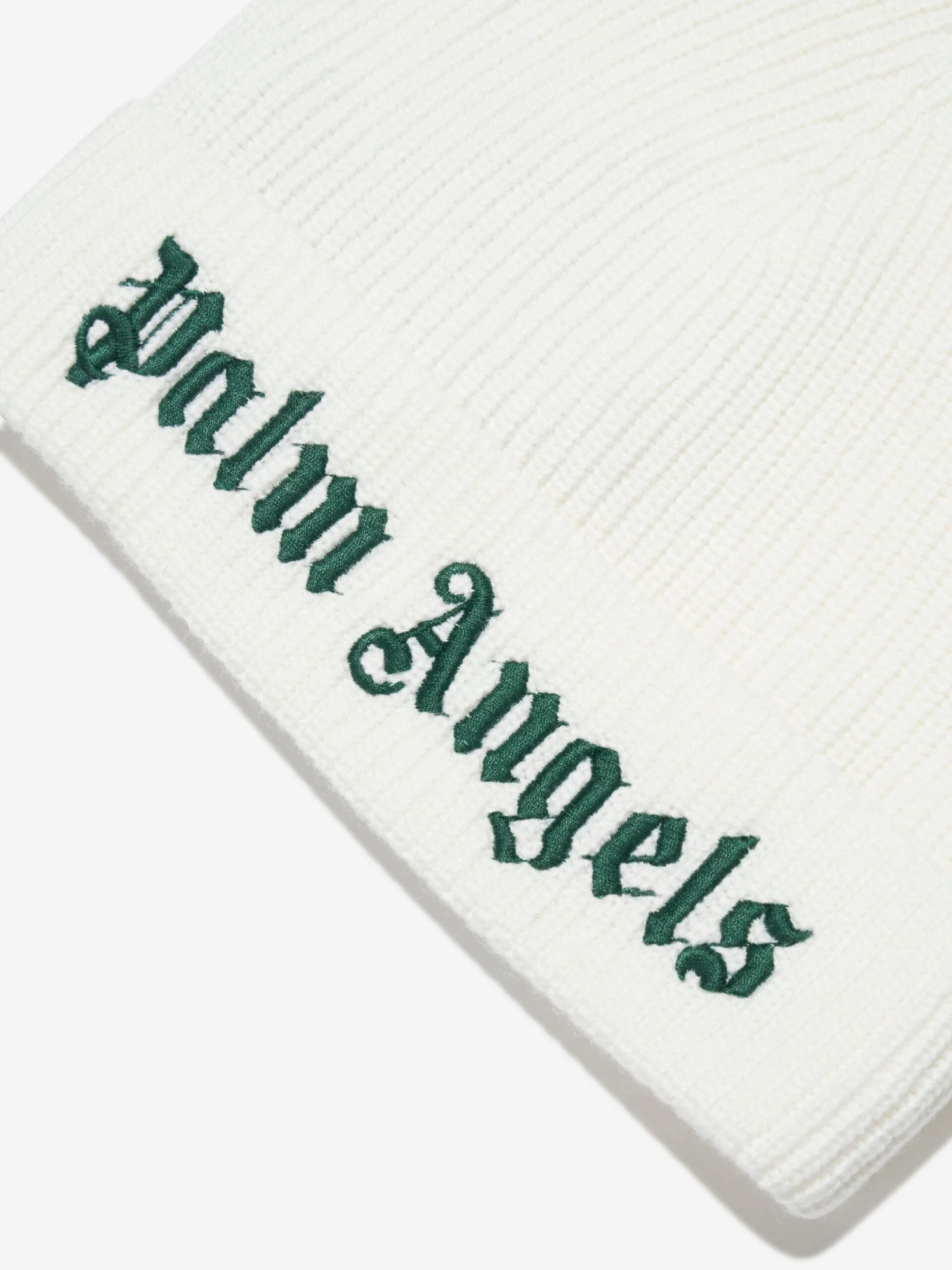 Palm Angels | Palm Angels | Boys Logo Beanie Hat In White 4 Palm Angels | Palm Angels | Boys Logo Beanie Hat In White - Image 4