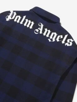 Palm Angels Boys Hooded Overshirt 6 Palm Angels Boys Hooded Overshirt -Childrens Clothing Store PALMANGELS C06318 3