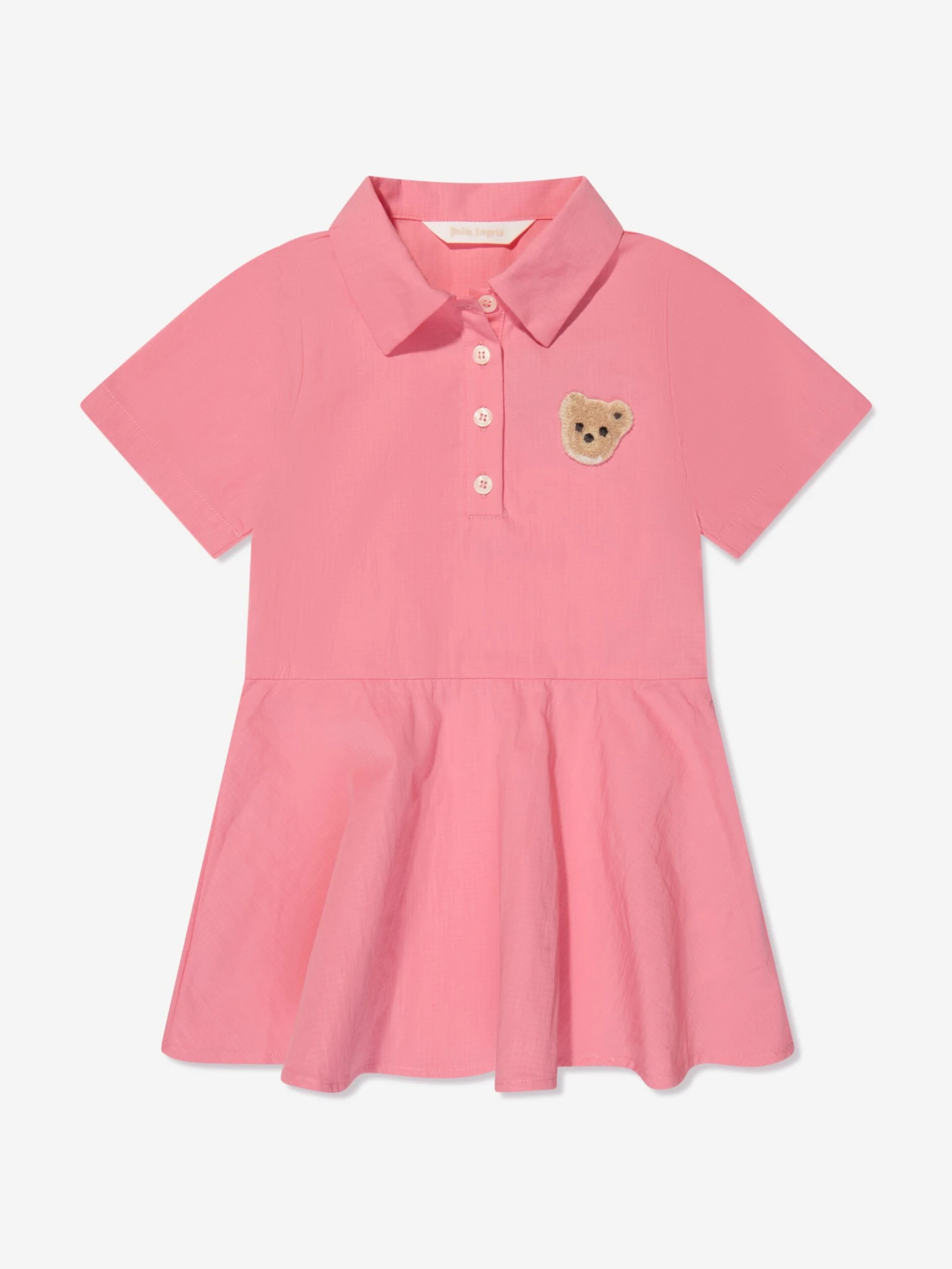 Palm Angels Girls Mini Bear Polo Dress In Pink 1 Palm Angels Girls Mini Bear Polo Dress In Pink