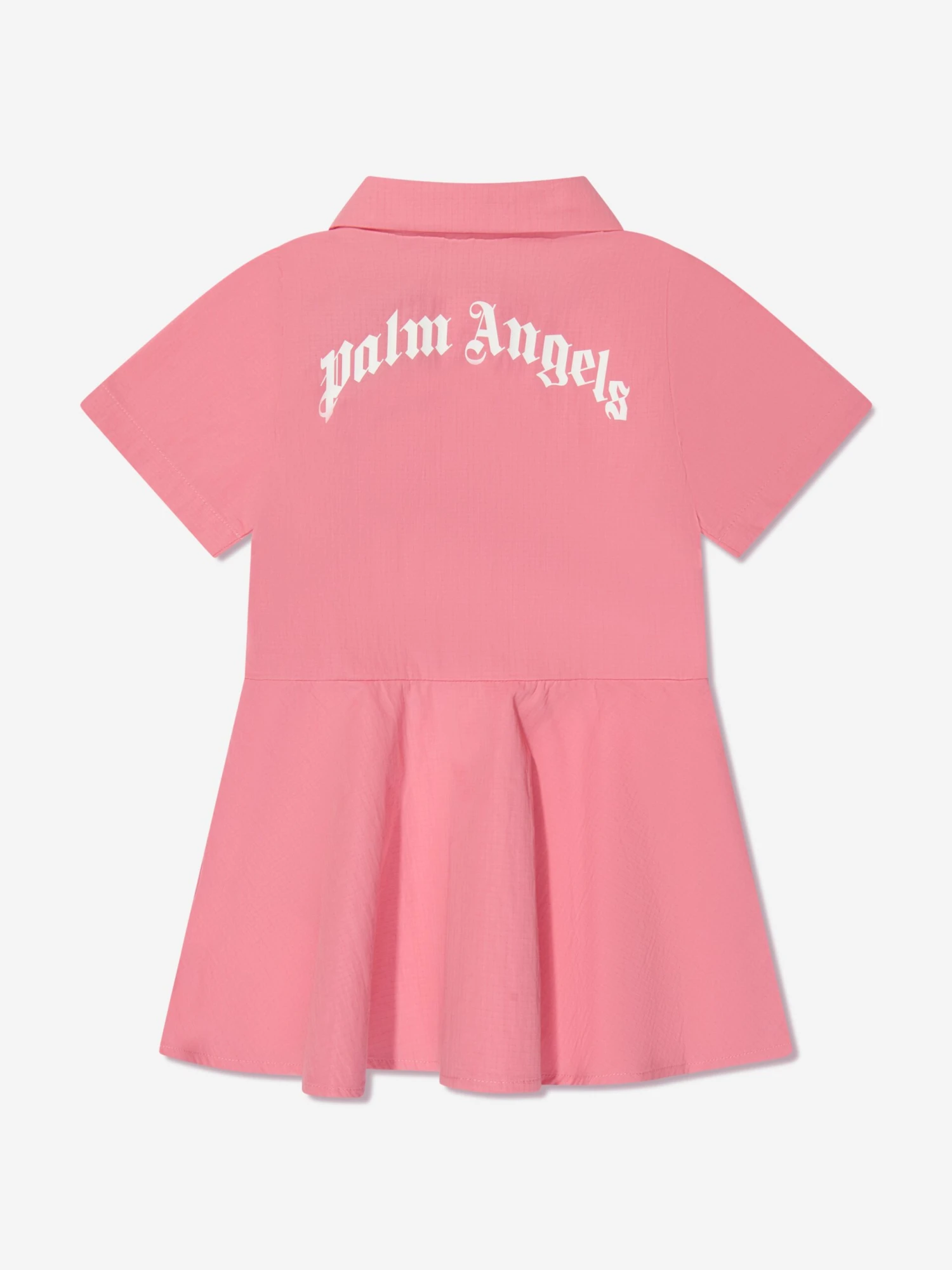Palm Angels Girls Mini Bear Polo Dress In Pink 2 Palm Angels Girls Mini Bear Polo Dress In Pink - Image 2