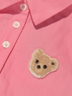 Palm Angels Girls Mini Bear Polo Dress In Pink 6 Palm Angels Girls Mini Bear Polo Dress In Pink -Childrens Clothing Store PALS3127 12660 3