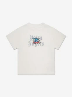 Palm Angels Boys PA X Keith Haring Skateboard T-Shirt In White