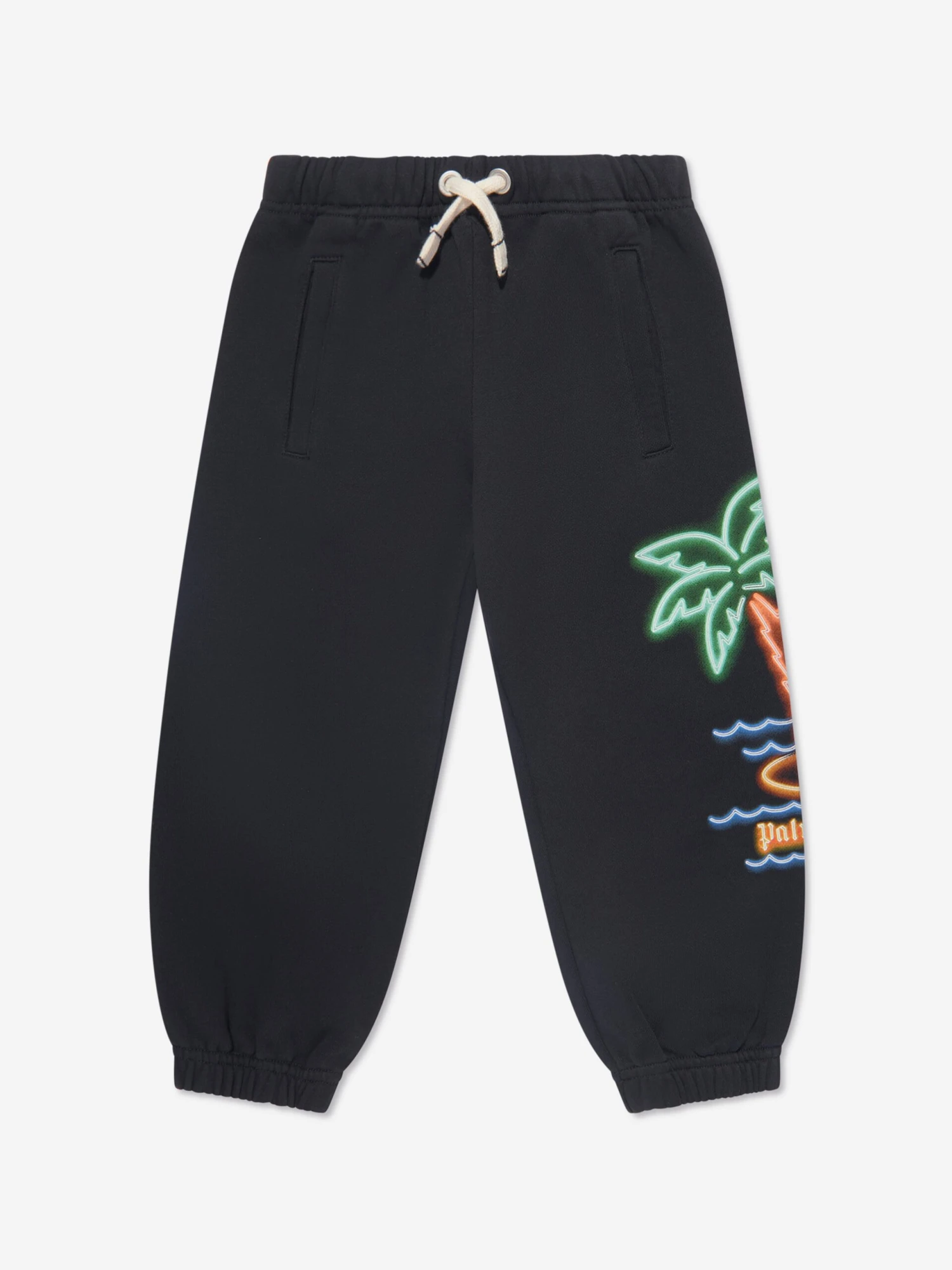 Palm Angels Boys Neon Palms Jogges In Black 1 Palm Angels Boys Neon Palms Jogges In Black