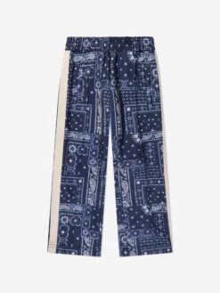 Palm Angels Boys Astrology Print Track Pants In Navy