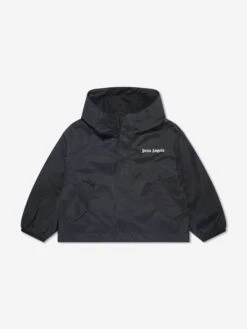 Palm Angels Boys Overlogo Windbreaker In Black