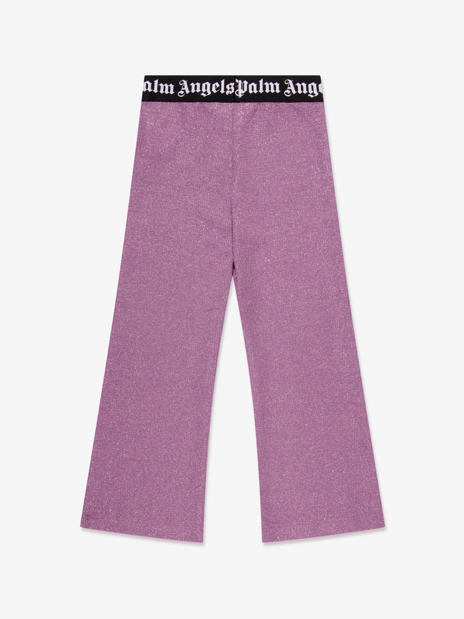 Palm Angels Girls Logo Band Flare Leggings In Purple 2 Palm Angels Girls Logo Band Flare Leggings In Purple - Image 2
