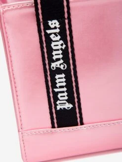 Palm Angels Girls Shiny Mini Crossbody Bag In Pink (20cm) 9 Palm Angels Girls Shiny Mini Crossbody Bag In Pink (20cm) -Childrens Clothing Store PALS4112 PINK BLACK 4