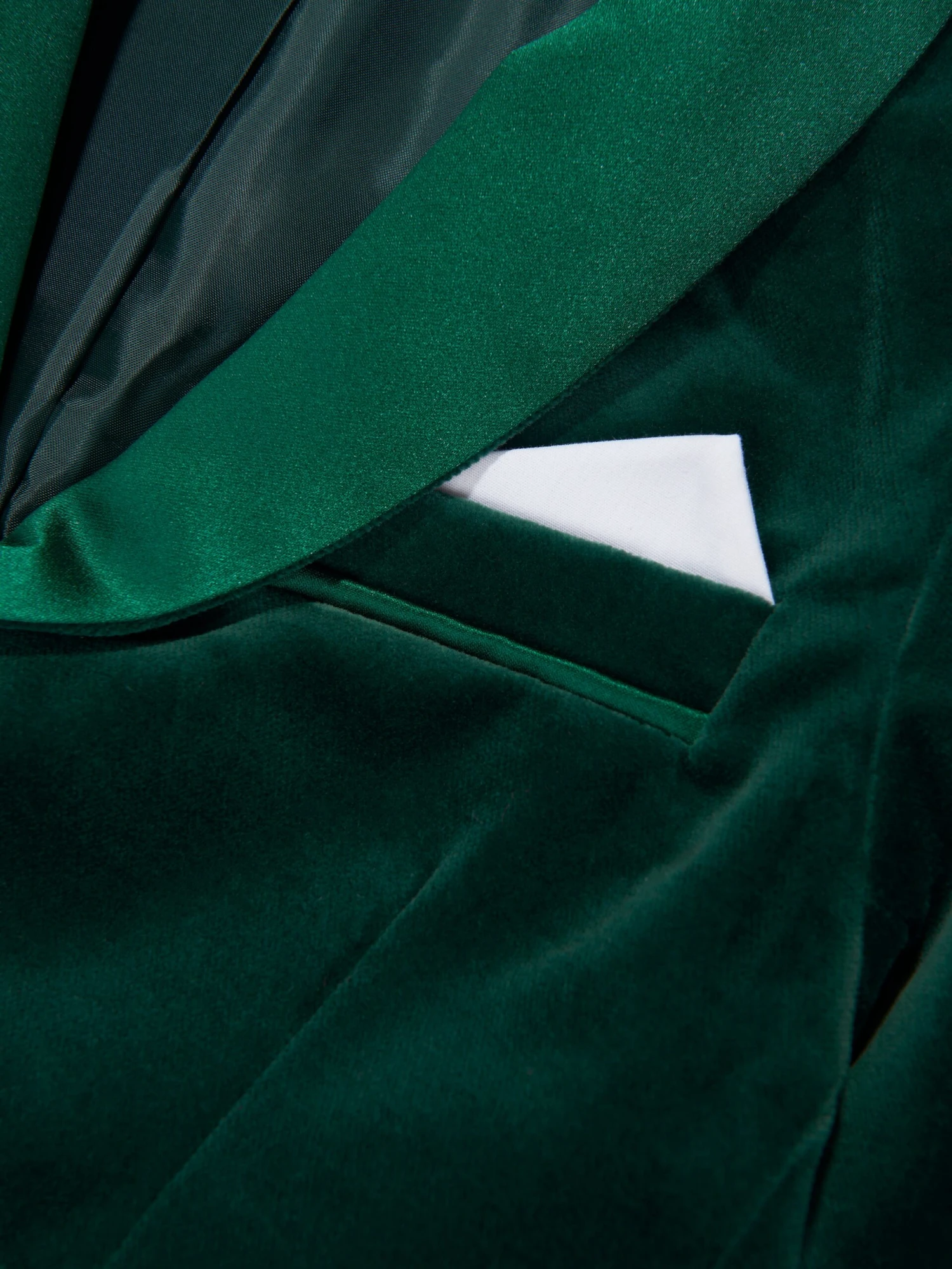 Boys Velvet Blazer In Green 3 Boys Velvet Blazer In Green - Image 3