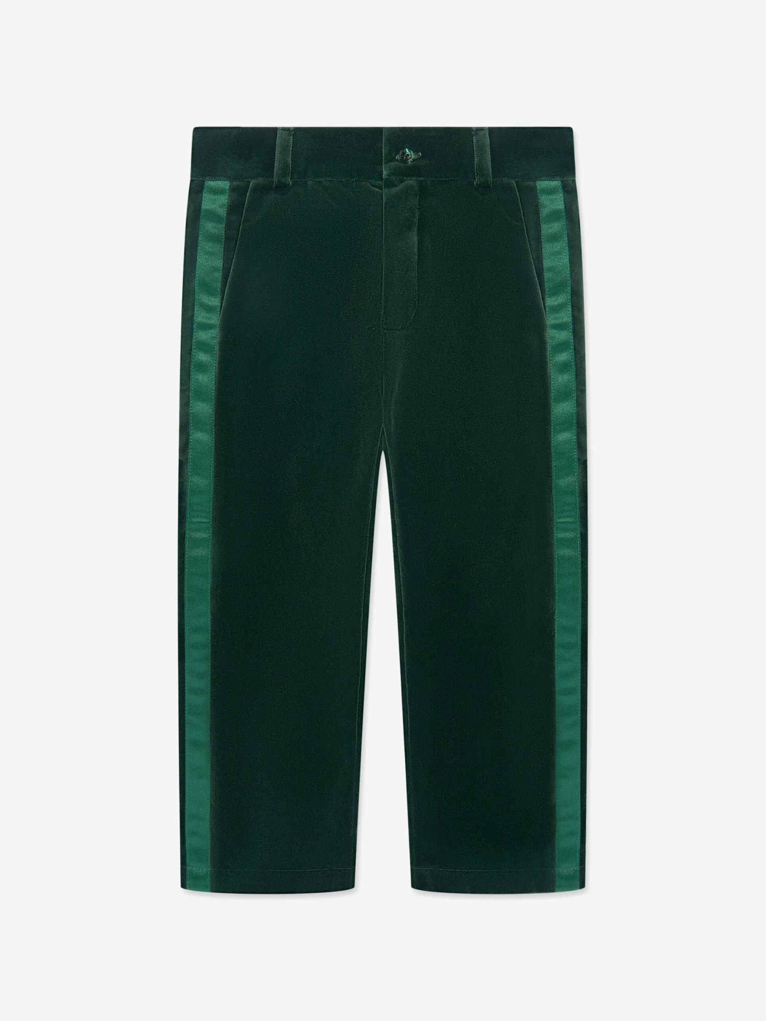 Boys Cotton Trousers In Green 1 Boys Cotton Trousers In Green