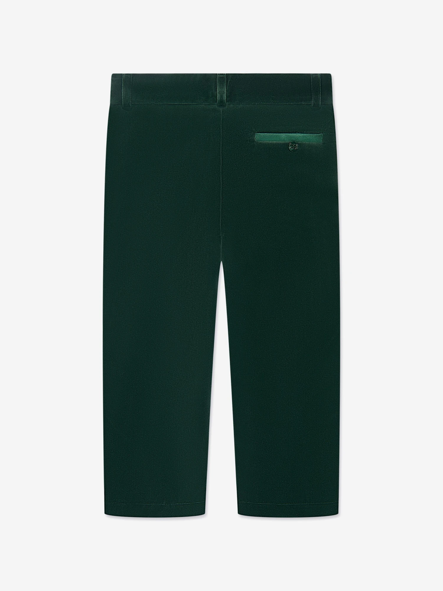 Boys Cotton Trousers In Green 2 Boys Cotton Trousers In Green - Image 2
