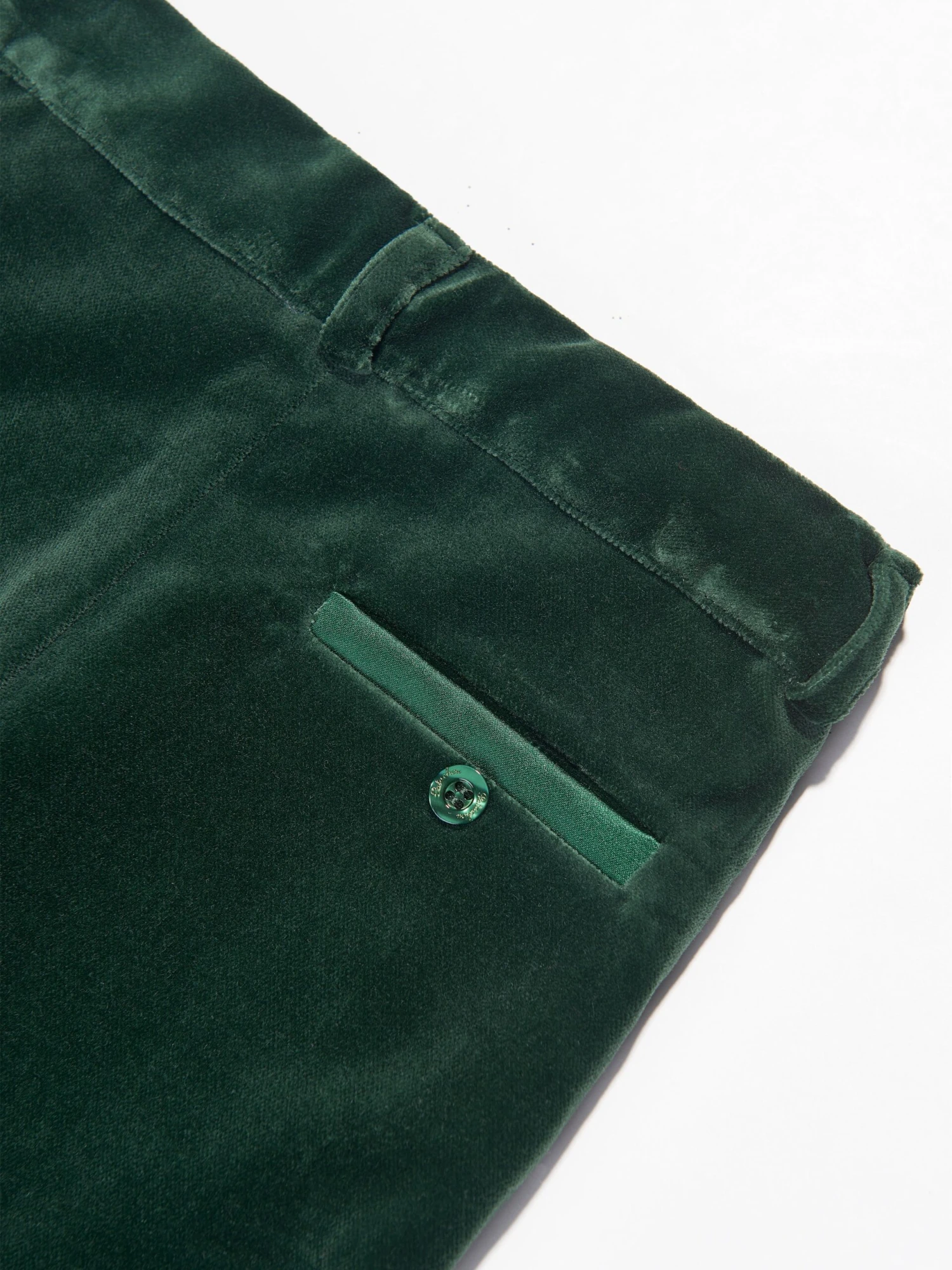 Boys Cotton Trousers In Green 4 Boys Cotton Trousers In Green - Image 4