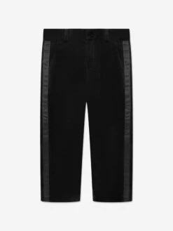 Boys Cotton Trousers In Black