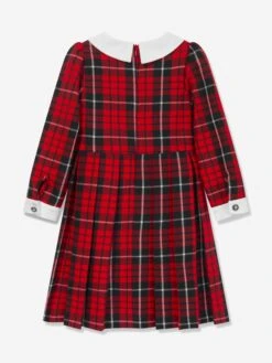 Girls Tartan Pleated Dress In Red -Childrens Clothing Store PATA3058 X0006 2