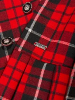 Girls Tartan Pleated Dress In Red -Childrens Clothing Store PATA3058 X0006 4