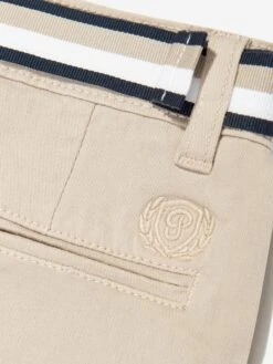 Boys Hamptions Trousers In Beige 6 Boys Hamptions Trousers In Beige -Childrens Clothing Store PATS4014 BEIGE 3