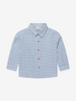 Boys Check Shirt In Blue