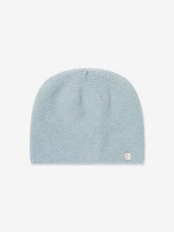 Baby Wool Knitted Hat In Green