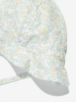 Baby Girls Floral Hat In Green -Childrens Clothing Store PAZS4050 GREEN 3