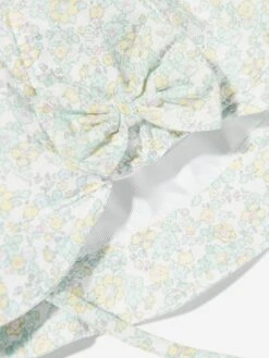 Baby Girls Floral Hat In Green -Childrens Clothing Store PAZS4050 GREEN 4