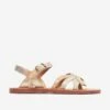 Pom D'Api Girls Leather Plagette Oto Sandals In Gold