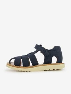 Pom D'Api Kids Leather Waff Papy Sandals In Navy -Childrens Clothing Store POMS4016 NAVY 4
