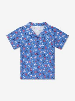 Boys Anchor Shirt In Blue