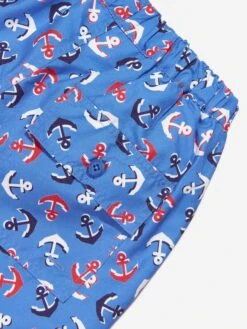 Boys Anchor Swim Shorts In Blue 9 Boys Anchor Swim Shorts In Blue -Childrens Clothing Store RACS4006 BLUE 4