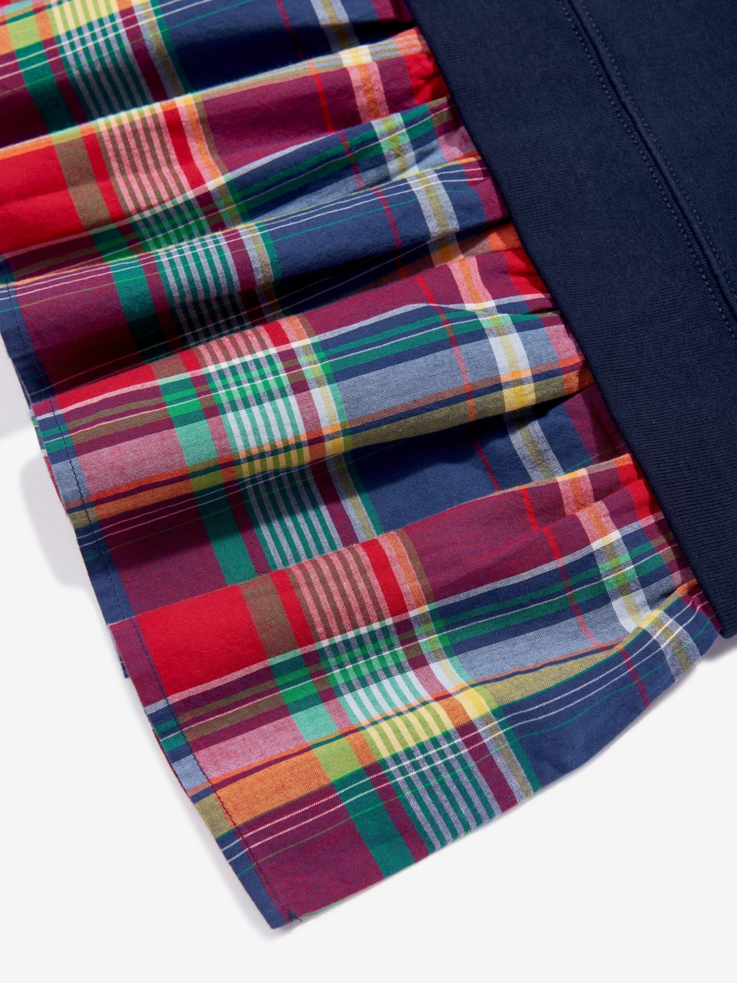 Girls Ruffle Sweater Dress In Navy 4 Girls Ruffle Sweater Dress In Navy - Image 4