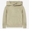 Boys Polo Hoodie In Brown