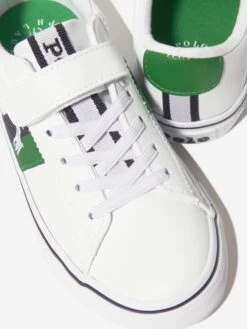 Boys Westcott II Trainers In White 6 Boys Westcott II Trainers In White -Childrens Clothing Store RLSS3021 WHITE TUMBLED NAVY GREEN W WHITE PP 3