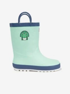 Boys Spike Rain Boots In Green