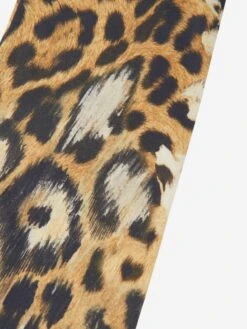 Roberto Cavalli Girls Jaguar Skin Print Leggings In Brown -Childrens Clothing Store ROBA4006 BROWN 4