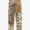 Roberto Cavalli Girls Jaguar Skin Print Leggings In Brown