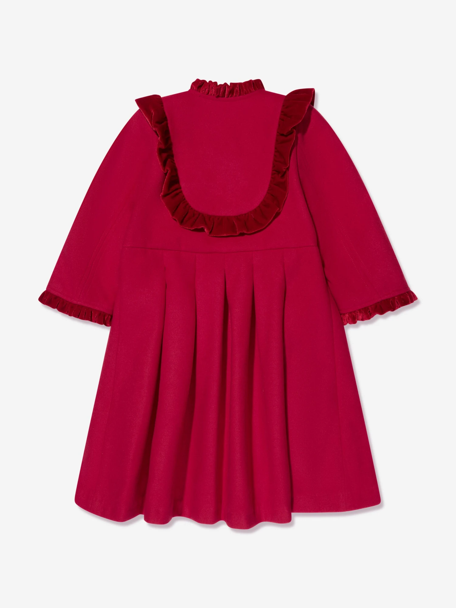 Girls Coat And Hat Set In Red 3 Girls Coat And Hat Set In Red - Image 3