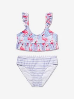 Girls Flamingo Bikini (UPF50+) In Purple