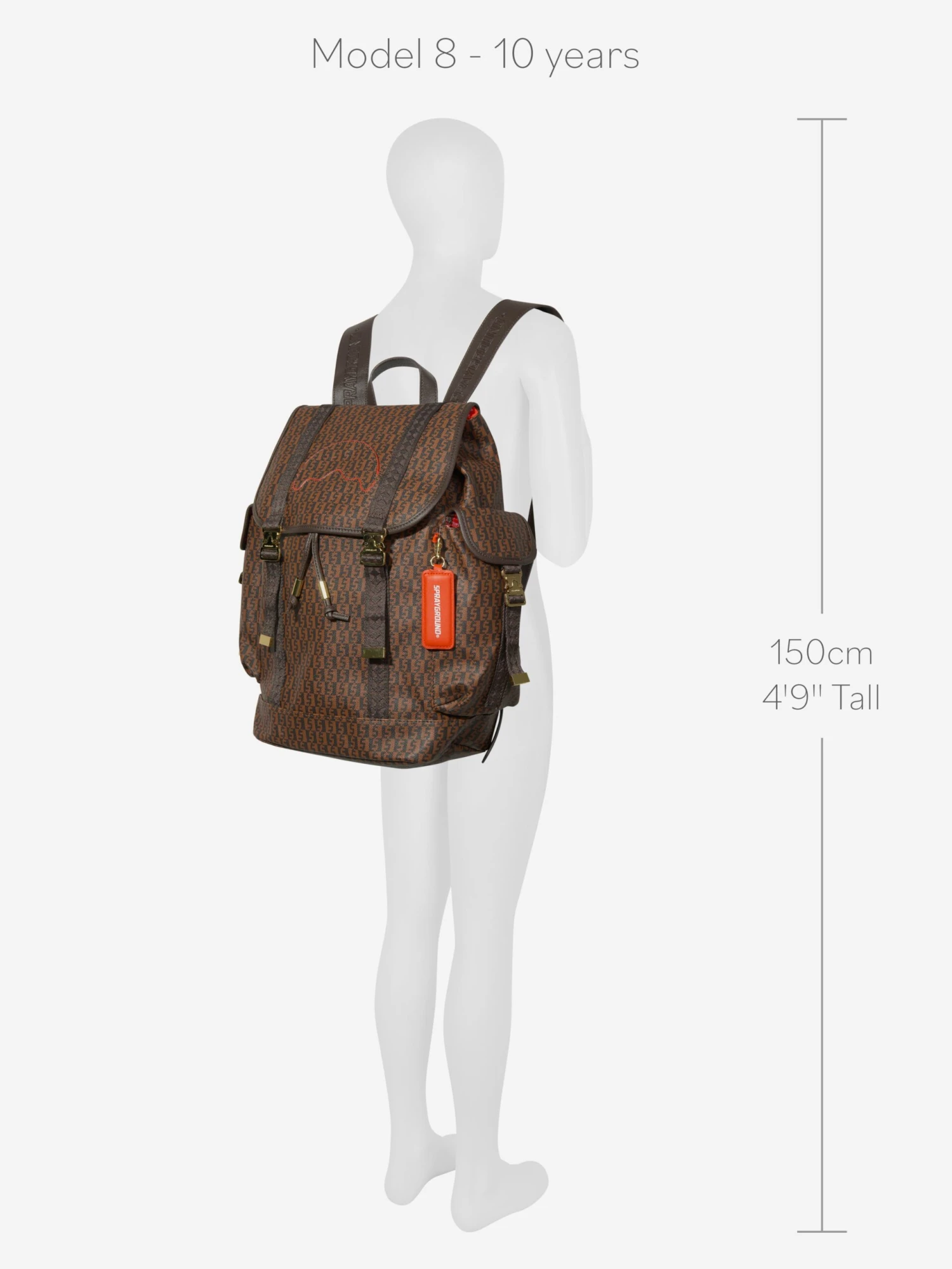 SPRAYGROUND Kids Money Check Monte Carlo Backpack In Brown 5 SPRAYGROUND Kids Money Check Monte Carlo Backpack In Brown - Image 5