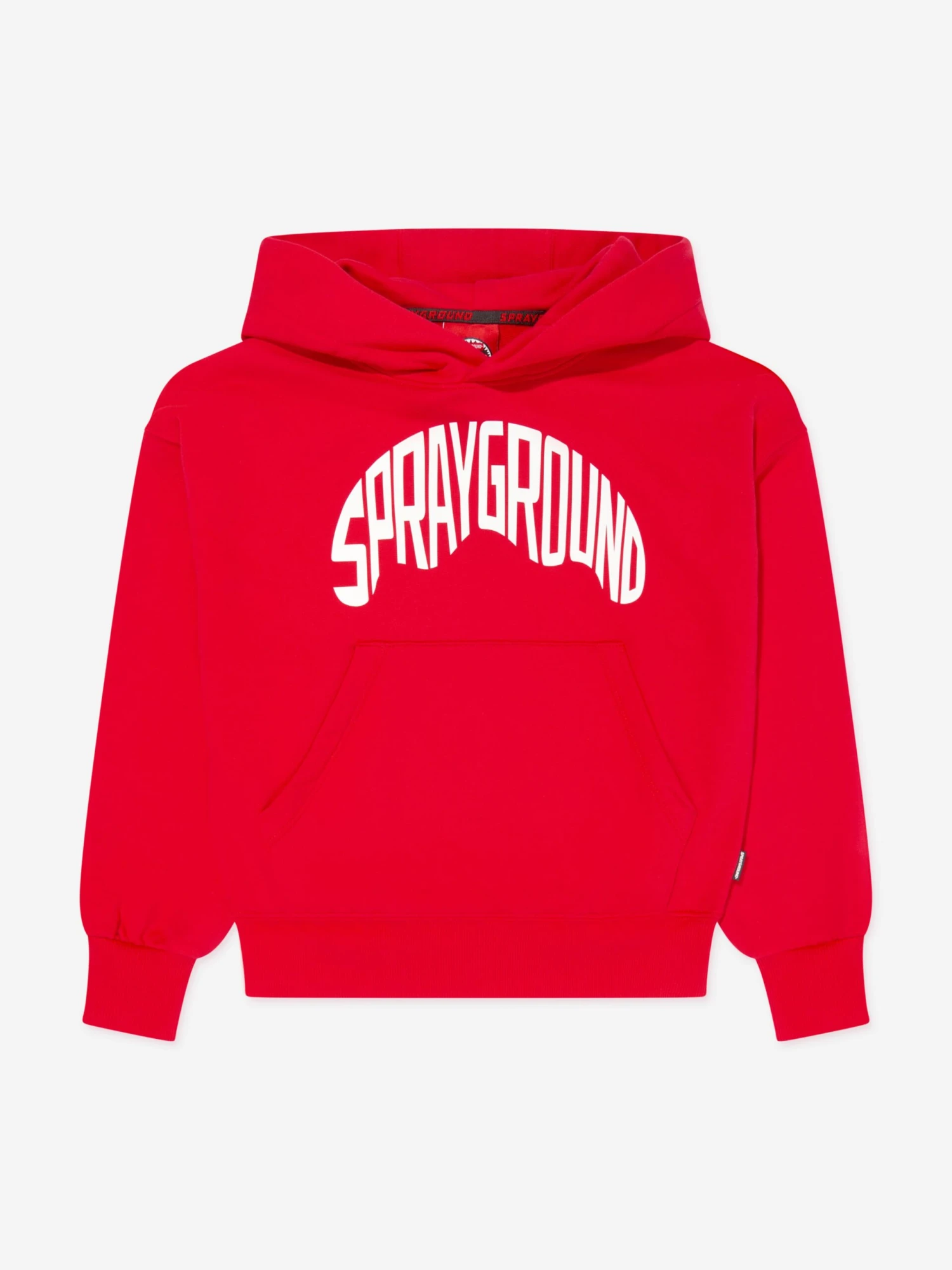SPRAYGROUND Boys Shark Shape Logo Hoodie In Red 1 SPRAYGROUND Boys Shark Shape Logo Hoodie In Red