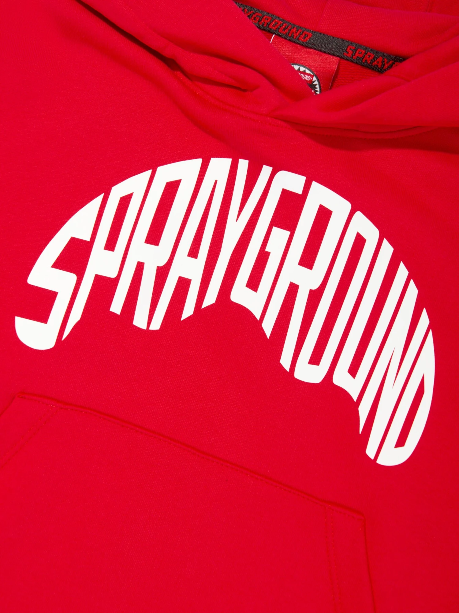 SPRAYGROUND Boys Shark Shape Logo Hoodie In Red 3 SPRAYGROUND Boys Shark Shape Logo Hoodie In Red - Image 3