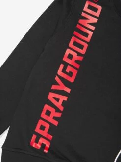 SPRAYGROUND Boys Spray Basic Crew Neck Sweatshirt In Black 6 SPRAYGROUND Boys Spray Basic Crew Neck Sweatshirt In Black -Childrens Clothing Store SPRS4081 BLACK 3