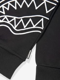 SPRAYGROUND Boys Spray Basic Crew Neck Sweatshirt In Black 7 SPRAYGROUND Boys Spray Basic Crew Neck Sweatshirt In Black -Childrens Clothing Store SPRS4081 BLACK 4