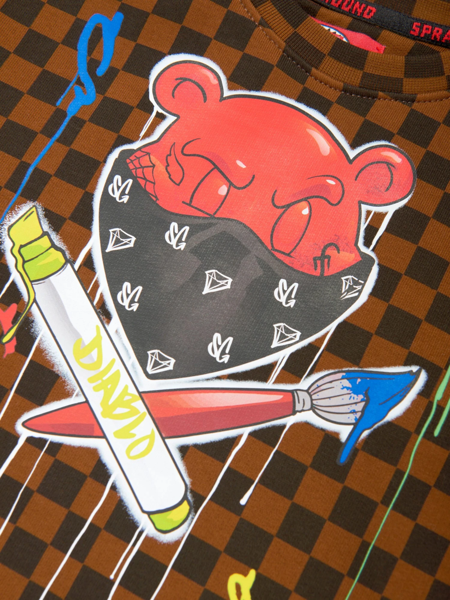 SPRAYGROUND Boys Diablo Bear Head Sweatshirt In Multicolour 4 SPRAYGROUND Boys Diablo Bear Head Sweatshirt In Multicolour - Image 4