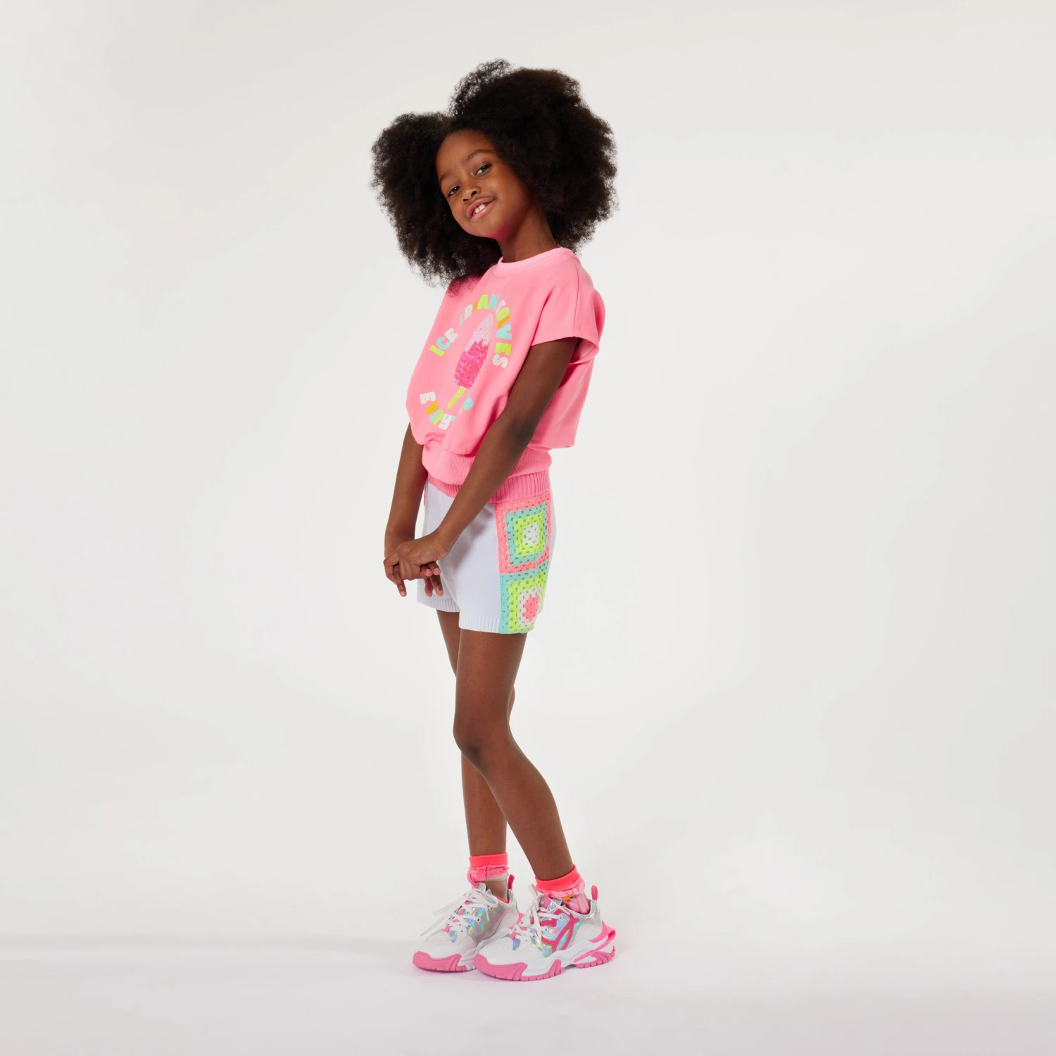 Billieblush Girls Ice Cream Sweatshirt In Pink 2 Billieblush Girls Ice Cream Sweatshirt In Pink - Image 2